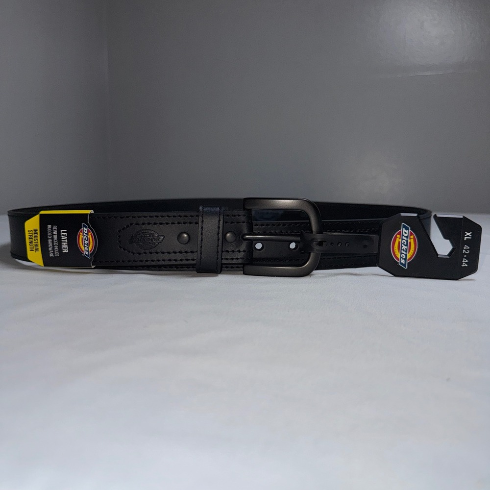 Dickies Mens Black Leather Industrial Strength Work Belt XL 42-44 11DI020065